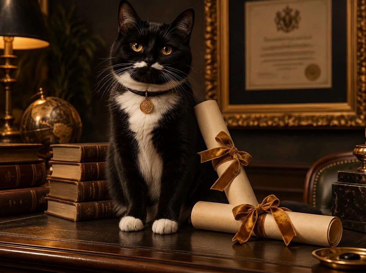 Gato em arte Certificados